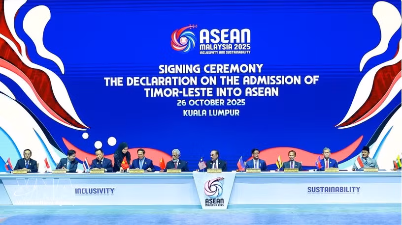 At the signing ceremony for the declaration on the admission of Timor-Leste into ASEAN in Kuala Lumpur in 2025 (Photo: VNA)