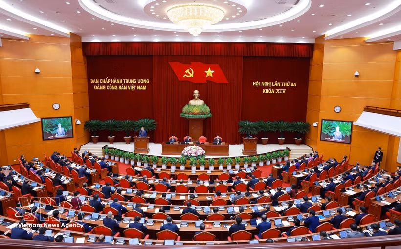 A view of the third plenum of the 14th Party Central Committee on July 23, 2026. (Photo: VNA)