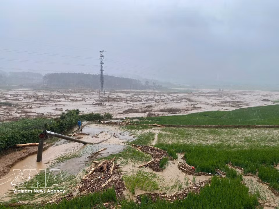 Many telecommunications and power systems have been disrupted. (Photo: VNA)