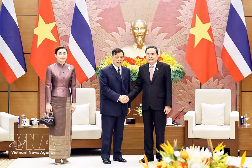 National Assembly President Tran Thanh Man meets with King Maha Vajiralongkorn Phra Vajiraklaochaoyuhua of Thailand and Queen Suthida Bajrasudhabimalalakshana (Photo: VNA)