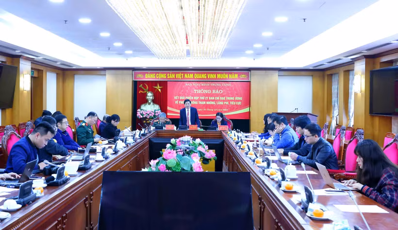 The press conference held by the Party Central Committee’s Commission for Internal Affairs on December 31 (Photo: VNA)