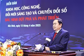 National Assembly Chairman Tran Thanh Man speaks at the forum on science, technology, innovation, and digital transformation in Bac Ninh (Photo: VNA)