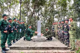 The bilateral patrol contributes to maintaining stability in the border area and strengthening the special solidarity and comprehensive cooperation between Vietnam and Laos. (Photo: VNA)