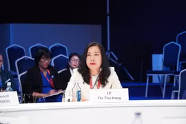 Deputy Minister of Foreign Affairs Le Thi Thu Hang speaks at the panel discussion titled “Russia – APEC: Broad Cooperation Prospects on the Horizon until 2035”. (Photo: VNA)