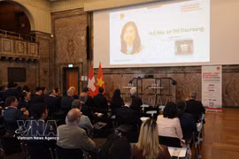 Vietnamese Deputy Minister of Foreign Affairs Le Thi Thu Hang speaks at the forum. (Photo: VNA)