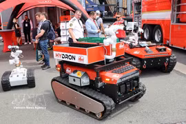 High-tech products are displayed at INTERSCHUTZ 2026. (Photo: VNA)