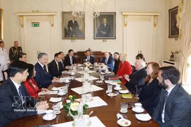 Party General Secretary and State President To Lam holds talks with Irish President Michael D. Higgins in Dublin on October 2, 2024. (Photo: VNA) 