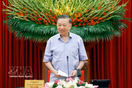 Party General Secretary and State President To Lam speaks at the working session with the education sector in Hanoi on June 15. (Photo: VNA)