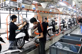 Production line at Yadea Vietnam’s smart manufacturing plant, which has an investment of more than 100 million USD, in Tan Hung Industrial Park, Bac Ninh province. (Photo: VNA)