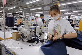 Garment production for export to the US market at TAL Vinh Phuc Garment Company. (Photo: VNA)