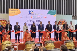 The opening ceremony of the 10th International Livestock, Dairy, Meat Processing and Aquaculture Exposition on May 20 (Photo: VNA)