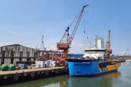 The Ha Long Shipbuilding Company is building commissioning service operation vessels (CSOV), which require very high standards throughout the construction and operational phases. (Photo: VietnamPlus)