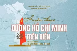 The frontpage of the bilingual Vietnamese–English photo book entitled “The Legendary Ho Chi Minh Trail at Sea” (Photo: VNA)