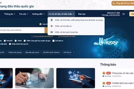 The interface of the National E-Procurement System. (Photo: muasamcong.mpi.gov.vn)