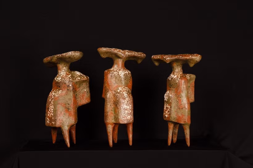 The work "Khong gian cua nui" (The Space of Mountains) by Le Lang Luong. (Photo: Published by VNA)