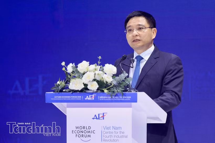 Deputy Prime Minister Nguyen Van Thang speaks at the Autumn Economic Forum 2026 (Photo: thoibaotaichinh,.vn)
