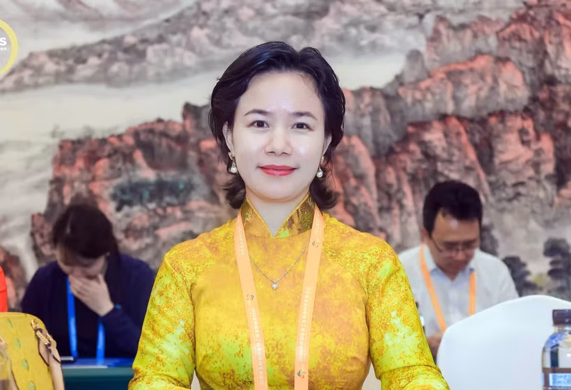 Professor and Doctor Phan Thi Tra My, Chairwoman of the Association of Vietnamese Enterprises in China (Photo published by VNA)