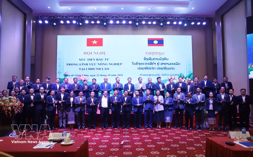 Delegates at the Vietnam-Laos agricultural investment promotion conference. (Photo: VNA)