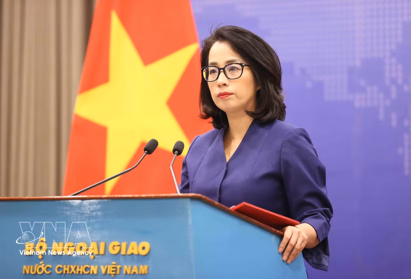 Spokeswoman of the Ministry of Foreign Affairs Pham Thu Hang (Photo: VNA)