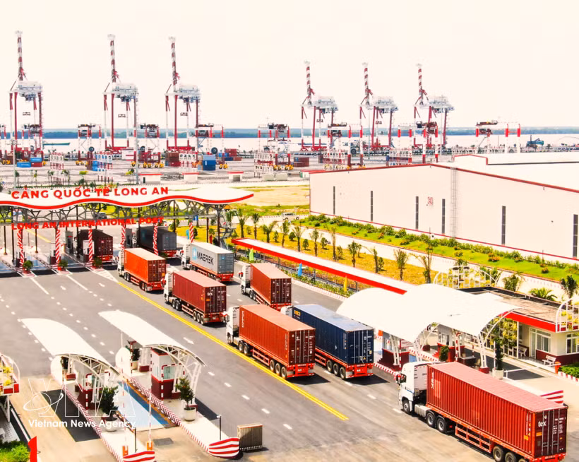 A view of Long An international seaport (Photo: VNA)