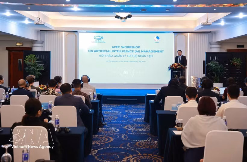 An overview of the workshop on AI management in Ho Chi Minh City on October 19 (Photo: VNA)
