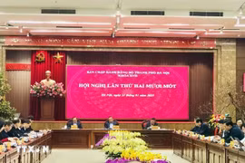 The 21st conference of the 17th Hanoi Party Committee on January 21 (Photo: VNA)