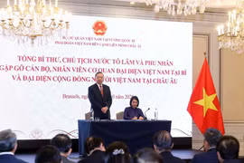 Top leader meets Vietnamese community in Europe