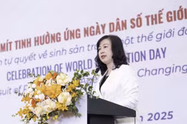 Minister of Health Dao Hong Lan speaks at the meeting. (Photo: VNA)