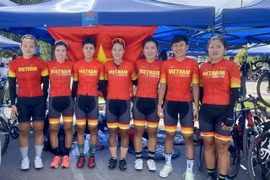 The Vietnamese national cycling team. (Photo: VCF)