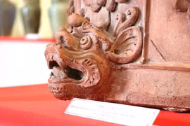 A decorative motif on an ancient Quang Duc ceramic piece. (Photo: VNA)