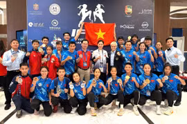 Young athletes from the Vietnamese Muay team (Photo: VNA)
