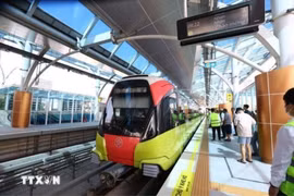 Nhon – Hanoi Station urban railway line. (Photo: VNA)
