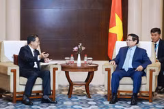Vietnamese PM Pham Minh Chinh works with leaders of leading Chinese groups in Tianjin