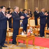 PM Pham Minh Chinh (centre) and delegates kick off the Green Growth Exhibition in Hanoi on April 16. (Photo: VNA)