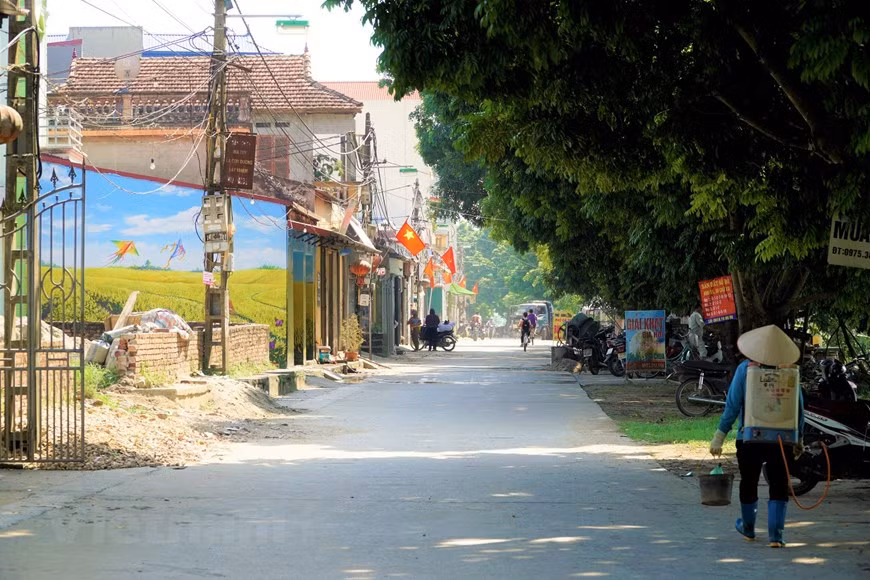 Chu Xa village, which is famous for growing safe vegetables (Photo: VNA)