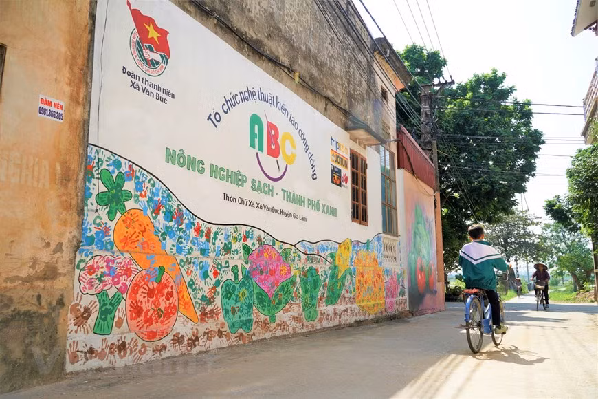 The art works are part of a project to beautify agricultural production area (Photo: VNA)