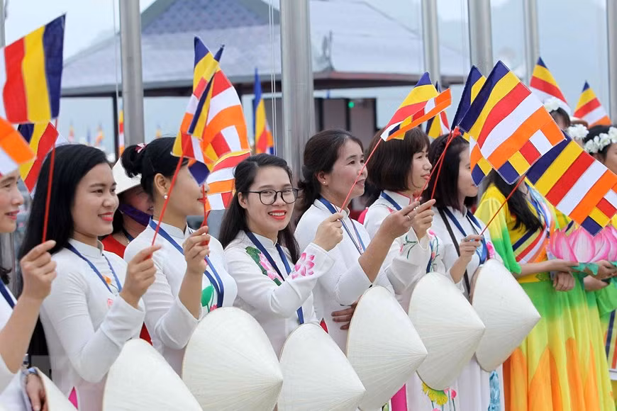 All preparations are ready for the opening ceremony of the UN Day of Vesak celebrations at the Tam Chuc Buddhism Culture Centre (Photo:VNA)
