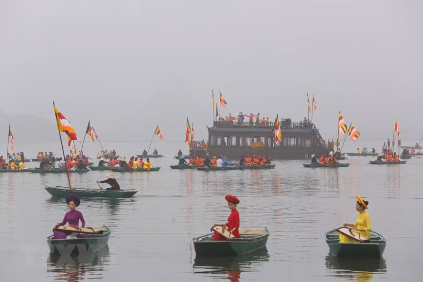 All preparations are ready for the opening ceremony of the UN Day of Vesak celebrations at the Tam Chuc Buddhism Culture Centre (Photo:VNA)
