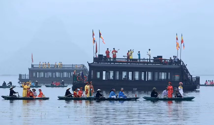 All preparations are ready for the opening ceremony of the UN Day of Vesak celebrations at the Tam Chuc Buddhism Culture Centre (Photo:VNA)