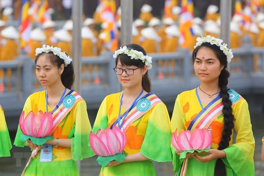 All preparations are ready for the opening ceremony of the UN Day of Vesak celebrations at the Tam Chuc Buddhism Culture Centre (Photo:VNA)