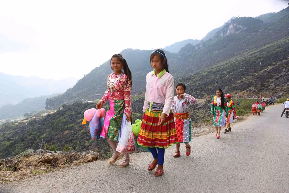 Khau Vai Love Market is a unique cultural practice of locals in Khau Vai commune in Meo Vac district, Ha Giang province (Photo: VNA)