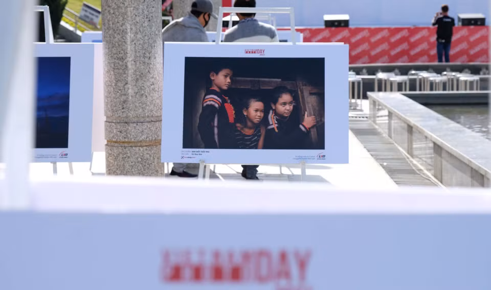 A work on display at the 'Colourful Vietnam' exhibition (Photo: VNA)