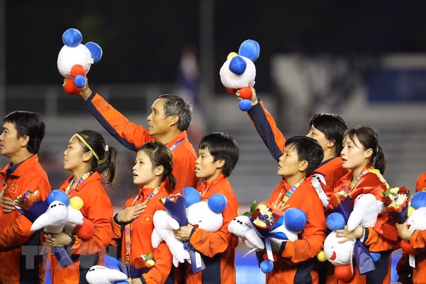 Vietnamese women football team has brought home gold medals at 6 editions of SEA Games (Photo: VNA)