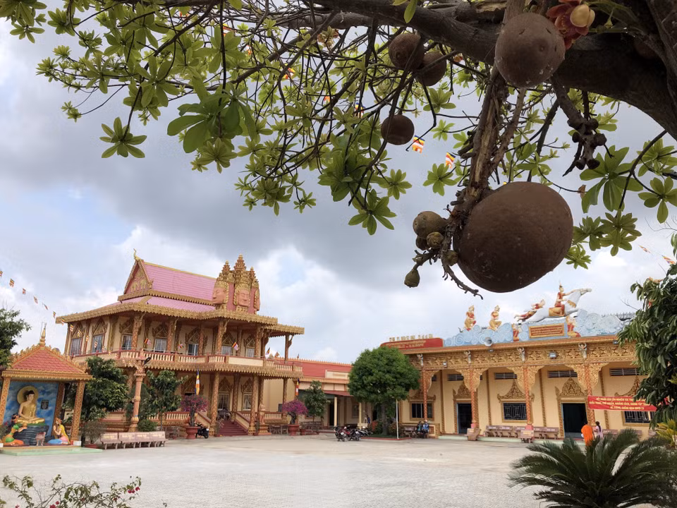Xiem Can Pagoda embraces Khmer Angkor architectural features. (Photo: VNA)
