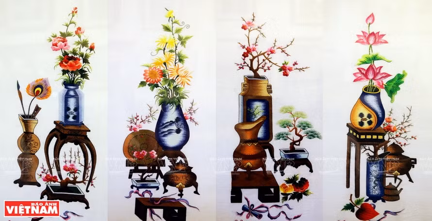 A product of Quat Dong village (Photo: VNA)