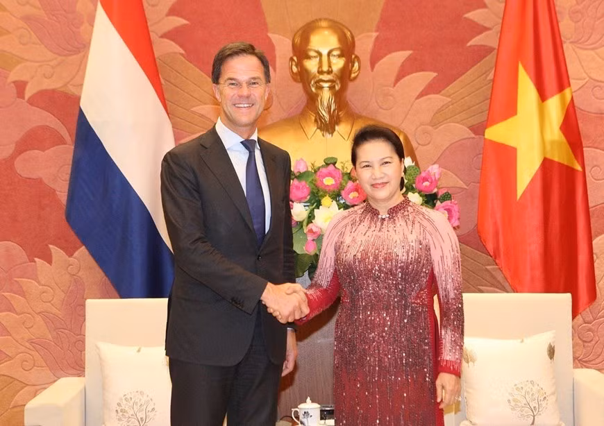 National Assembly Chairwoman Nguyen Thi Kim Ngan receives Prime Minister of the Netherlands Mark Rutte, April 9, 2019 (Photo: VNA)