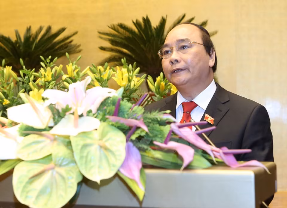 The PM delivers a speech at the inauguration (Photo: VNA)
