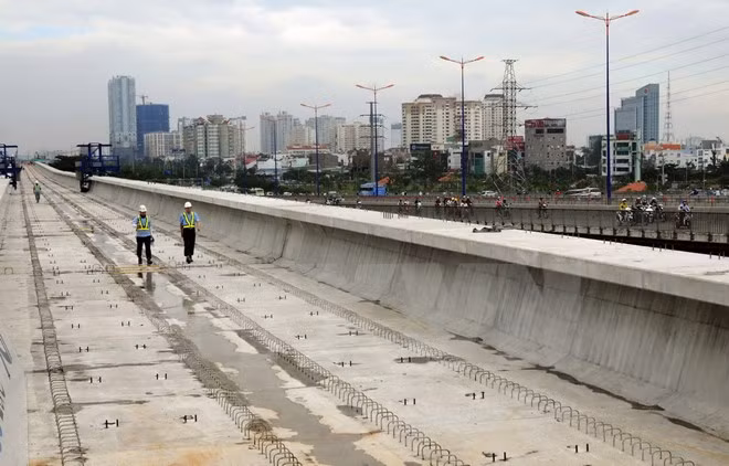A section of the railway bridge (Source: VNA)