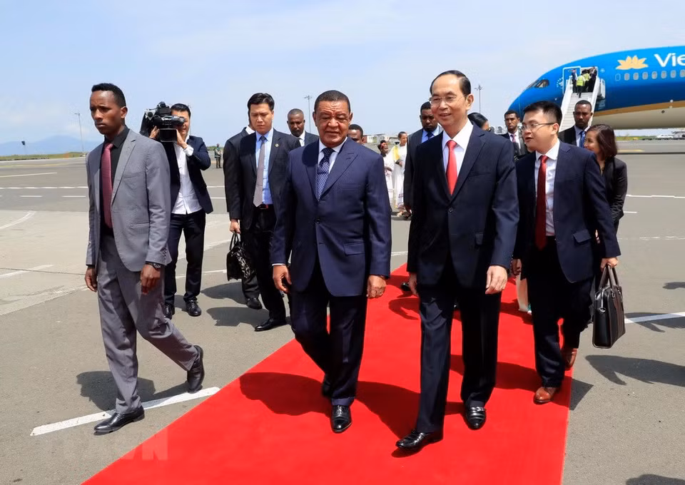 This is the first visit by a State leader of Vietnam to the African country since the two set up diplomatic ties in 1976 (Source: VNA)