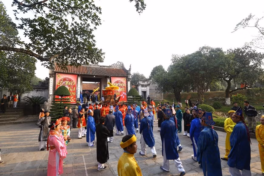 Among the very old days of the country, under the government of King An Duong Vuong (Thuc Phan), Vietnam was called Au Lac. The King decided to build Co Loa (located at Dong Anh District, Hanoi at present time) as the country's royal palace (Photo: VNA)